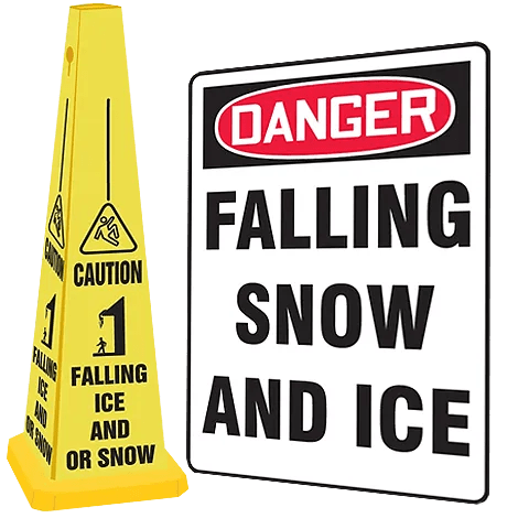 AccuformNMC Snow and Ice warning signs