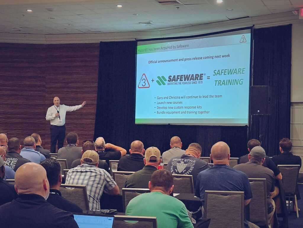 Hazard3 founder speaking at HMIC presentation