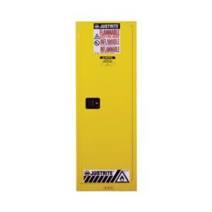 Justrite 22 Gallon Single Door Flammable Storage Cabinet Front View
