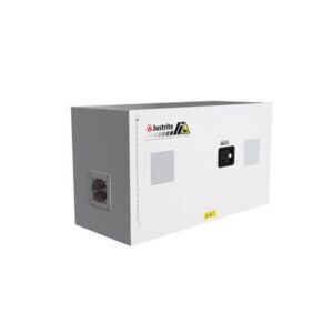 Justrite Lithium-Ion Battery Charging Cabinet angled view
