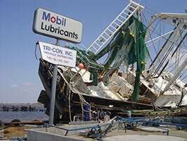 Destruction from Hurricane Katrina