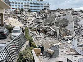 Aftermath of Surfside Condo collapse - 2021