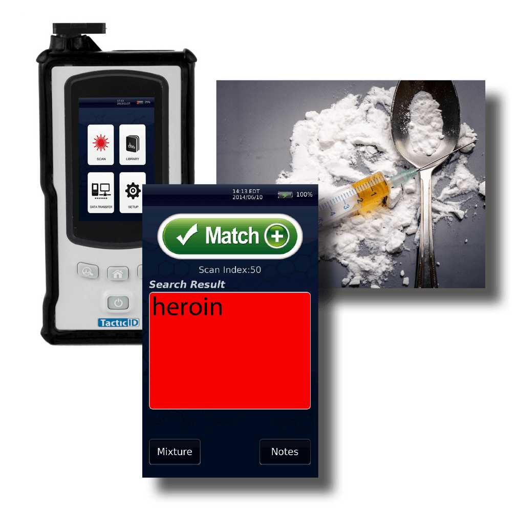 B&W Tek TacticID Heroin Result Screenshot