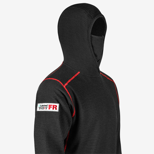 Lakeland FR Waffle Hoodie Hood View
