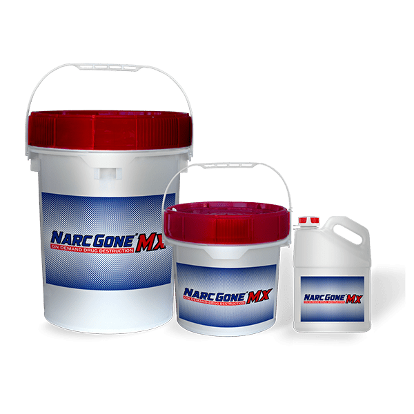 Narc Gone MX Buckets and gallon