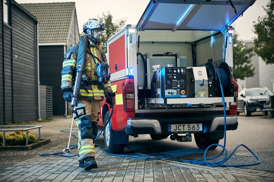Cold Cut Cobra Skid Unit installed in Emergency Vehicle