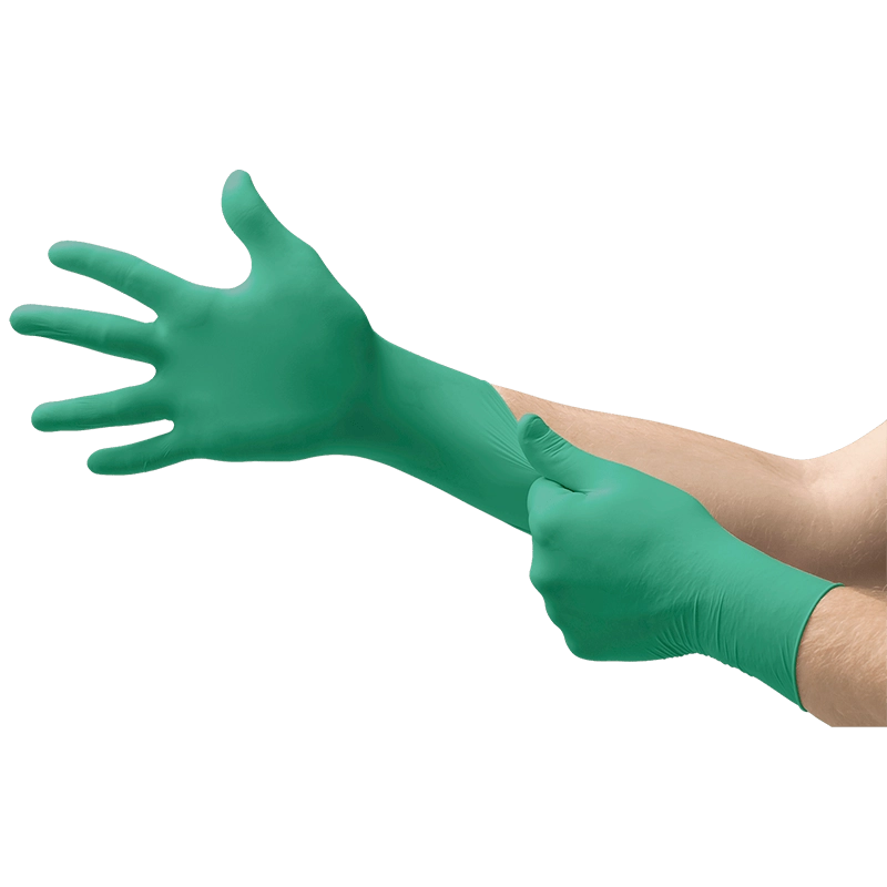 Ansell TouchNTuff Gloves being placed on hands