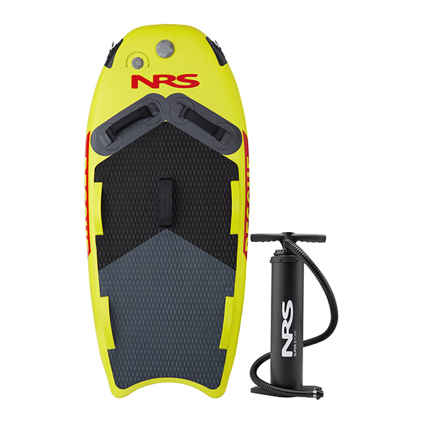 NRS Rescue Board Top View with Air Pump