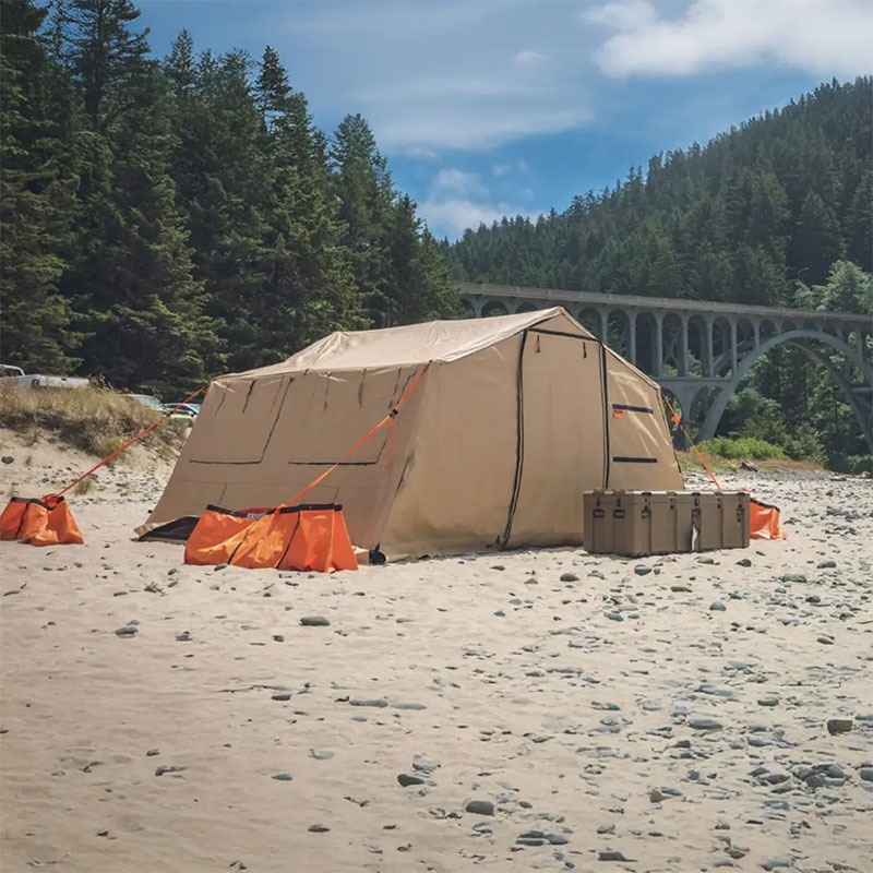 Deployed Logix ASAP-12 Rapid Shelter System