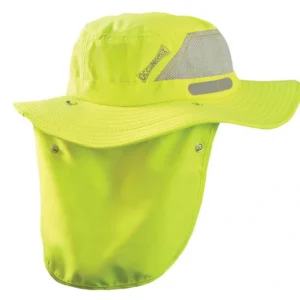Wicking & Cooling Ranger Hat with Shade Hi-Viz Yellow Angle View