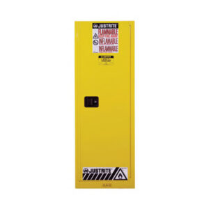 Justrite 22 Gallon Single Door Flammable Storage Cabinet Front View