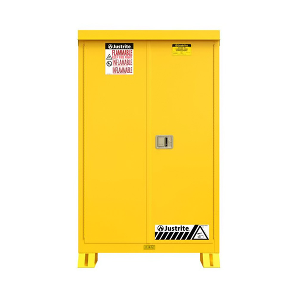 Justrite 90 Gallon Outdoor Flammable Storage Cabinet Front View