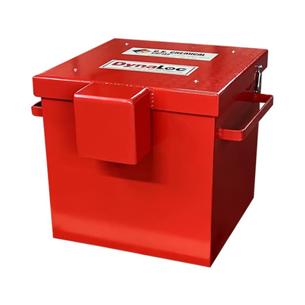 Justrite DynaLoc Type 2 Cap Box for Explosives Angled View
