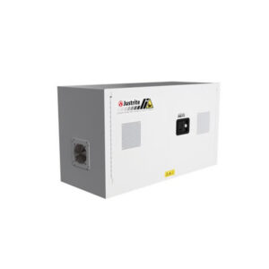 Justrite Lithium-Ion Battery Charging Cabinet angled view