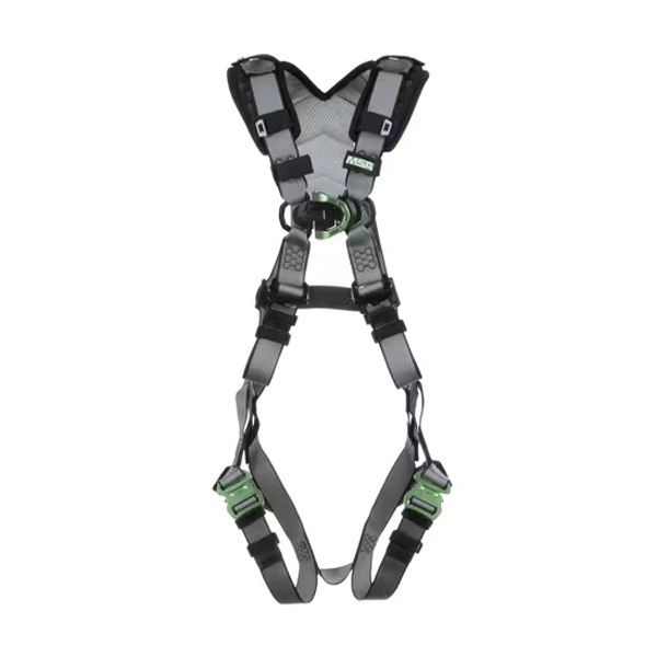 MSA V-FIT Safety Harness with alternate buckle front view