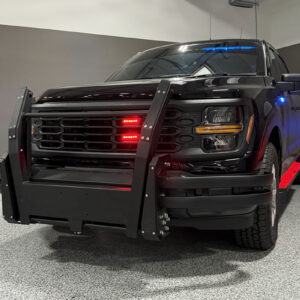 ADS Talon Pursuit Mitigation Device installed on the front of a police SUV